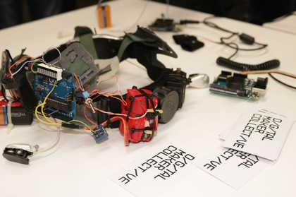 A photograph of digital and electrical components