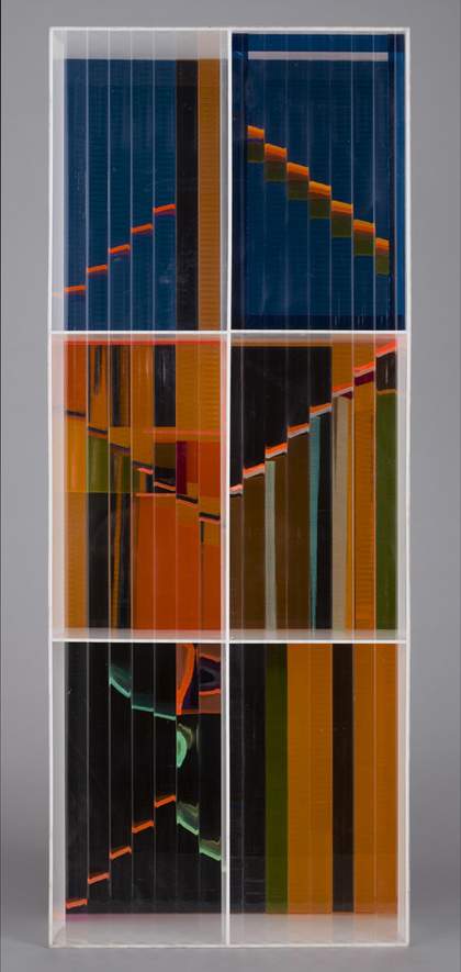 The front side of Michael Dillon’s plastic sculpture Op Structure 1967 after treatment by Tate conservator Gates Sofer