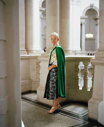 portrait of Maria Balshaw standing in the Members room