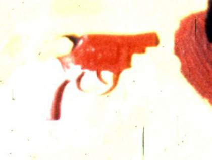 Donald Rodney, How the West Was Won, Close up detail of the gun