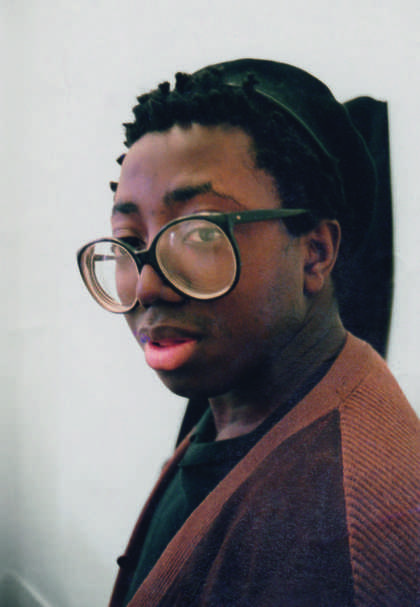 Donald Rodney in his studio at the Slade School of Art, 1987 - Courtesy Diane Symons