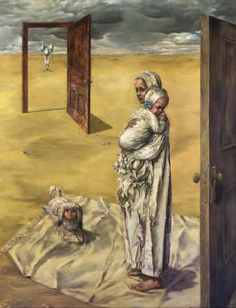 Dorothea Tanning, Maternity, 1946–7, oil paint on canvas, 142 x 121 cm