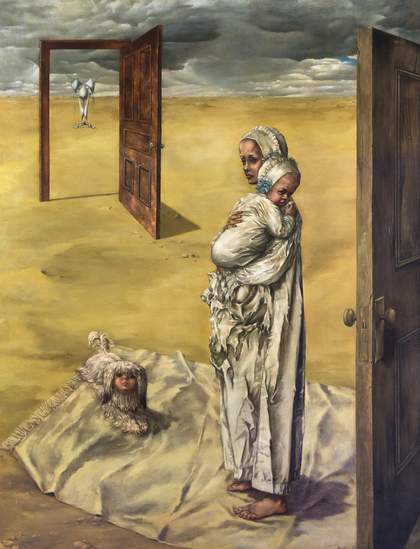 Dorothea Tanning, Maternity, 1946–7, oil paint on canvas, 142 x 121 cm