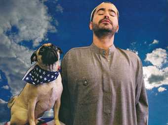 Image for promotional poster for Wafaa Bilal’s performance Dog or Iraqi 2008