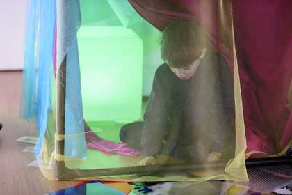 Child in the Clore studio