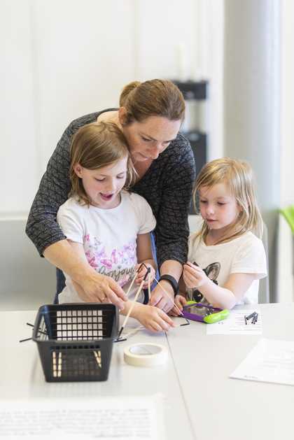 Family at workshop