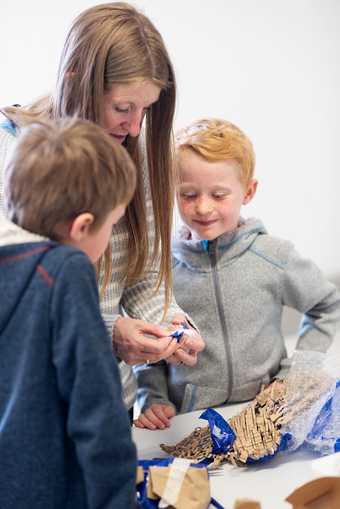 Photograph of a family activity at Tate Liverpool 