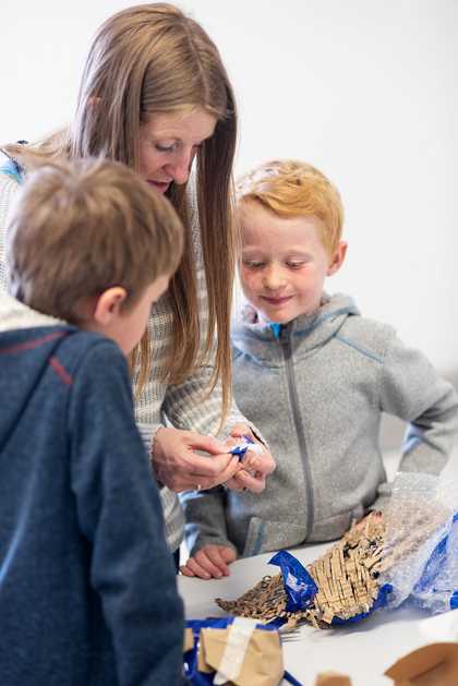 Photograph of a family activity at Tate Liverpool