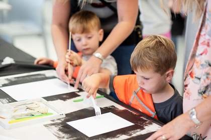 Photograph of family event at Tate Modern