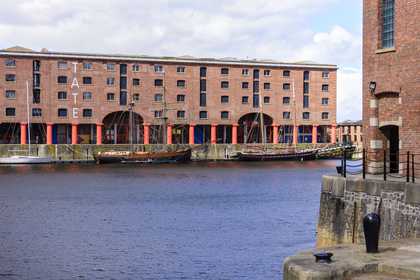 Tate Liverpool exterior and dockside