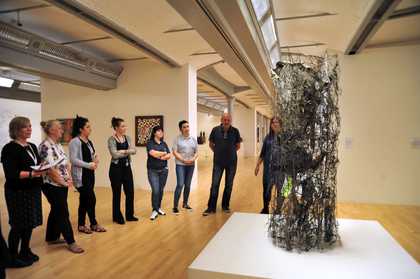 Image of Katy McCall, Eary Years & Family Curator, giving a guided tour