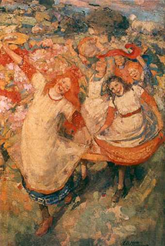 E. A. Hornel, The Dance of Spring 1891