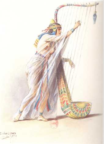 Pierre-Eugène Lacoste 'Harp Player' costume design (1879–1880) for the Paris Opening of Aida at the Opéra de Paris