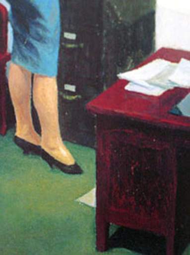 Edward Hopper Office at Night, 1940 (detail)