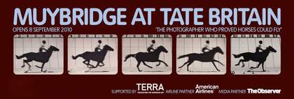 Eadweard Muybridge Tate Britain exhibition banner