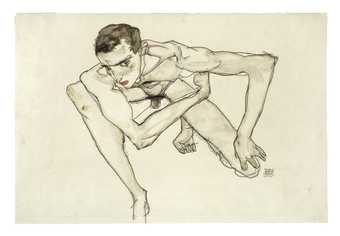 Egon Schiele, Self-Portrait in Crouching Position 1913. Photo: Moderna Museet / Stockholm