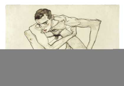 Egon Schiele, Self Portrait in Crouching Position 1913.