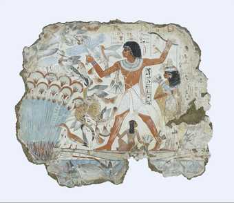 Scene of fowling in the marshes from the tomb-chapel of Nebamun, 18th dynasty, c.1390 BC