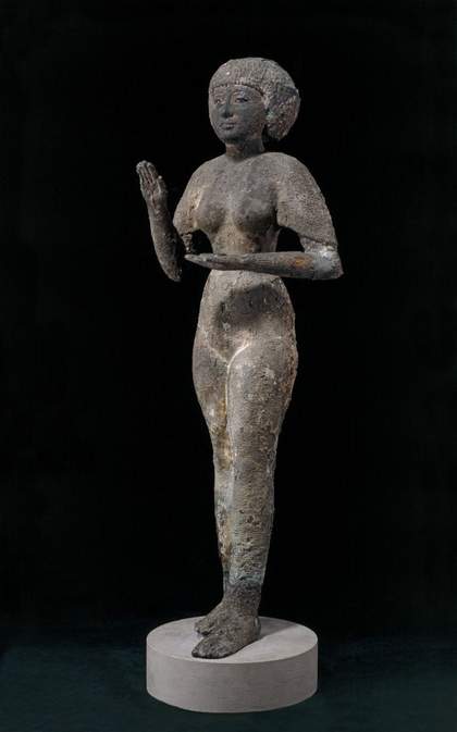 Copper alloy statue of a woman, perhaps a God's Wife of Amun, Third Intermediate Period (c.800-700 BC)