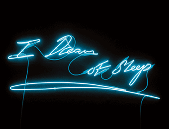 Tracey Emin Dream of Sleep 2002 Blue neon 67.1 x 169.9 cm