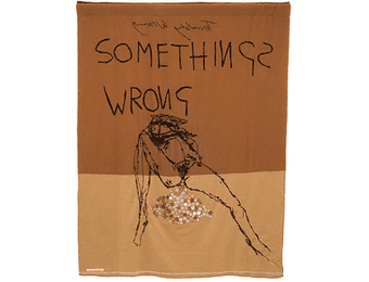 Tracey Emin Something's Wrong Appliqued blanket 200 x 154 cm