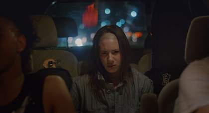 Young girl in a car
