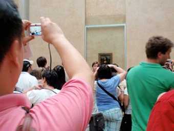 Encountering the Mona Lisa at the Louvre, Paris 2010.