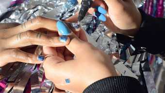 Photograph of painting nails