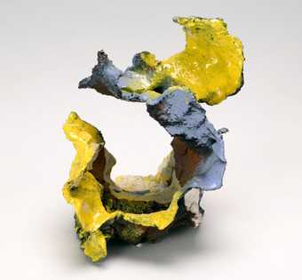 Nick Evans Model E 2006 From Models B-J 2006, yellow and grey organic sculpture
