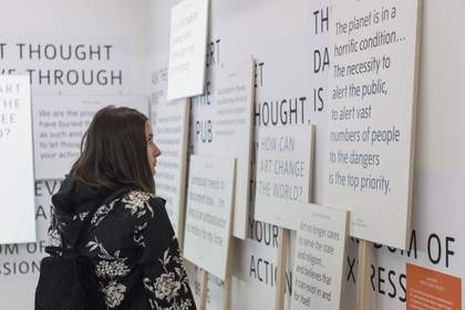 Installation view of Explore Artist & Society. Photograph copyright Tate 2016; Photography by Joe Humphrys