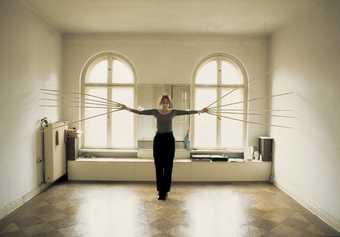 Rebecca Horn, Berlin Exercises Film ‘Touching the walls with both hands simultaneously’ 1974, photo by Helmut Wietz