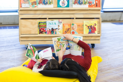 A family reading together