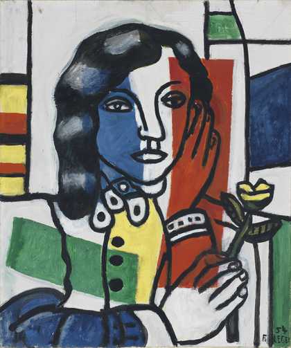 Fernand Léger, Young Girl Holding a Flower (Jeune fille tenant une fleur) 1954