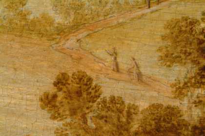 Fig.10 Detail of the pathway, trees and firgures in normal light