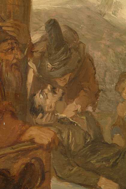 Fig.10 Detail of brushwork in the figures