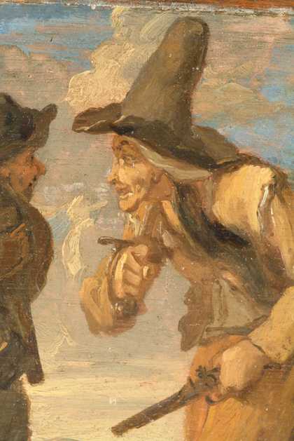 Fig.10 Detail of brushwork in the figure on the far right