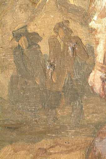 Fig.10 Detail of distant figures in slightly raking light