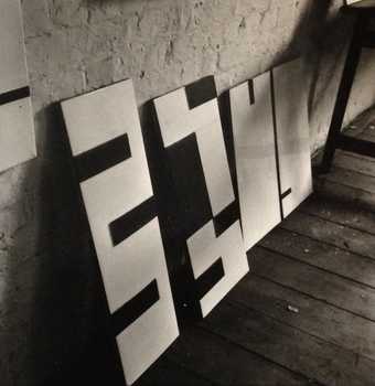 Fig.10 Anthony Hill’s studio in Greek Street, London, 1956, with the relief version of Orthogonal Composition in the centre