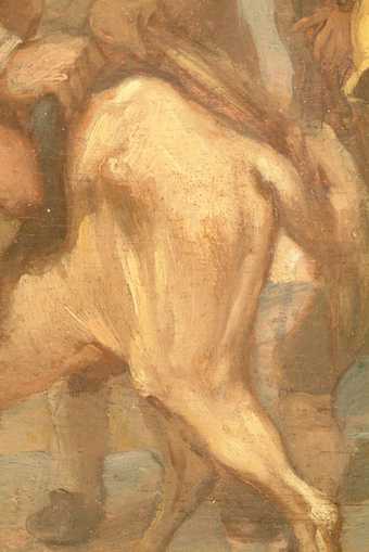 Fig.11 Detail of brushwork in the grey horse
