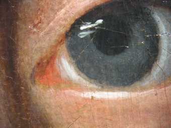 Fig.11 Detail at x8 of the sitter’s left eye