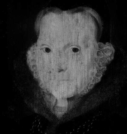 Fig.11 Infrared reflectograph detail of the face