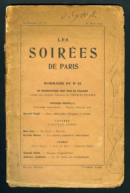 The cover of a journal with vertical and horizontal lines drawn on the right-hand margin