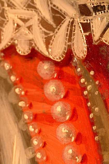 Fig.12 Low impasto in the white paint of the lace collar