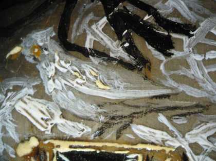 Fig.12 Detail at x8 magnification of the enamelled bird in the earring