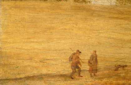 Fig.12 Detail of two figures and their dog in normal light