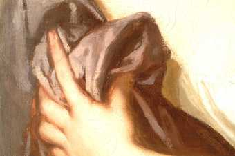 Fig.12 Detail of Susanna’s hand and drapery