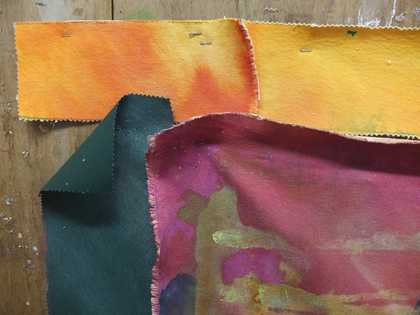 Fig.12b Detail of sections of canvas used for Suddenly 2014