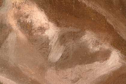 Fig.13 Detail of brushwork in Susanna’s drapery