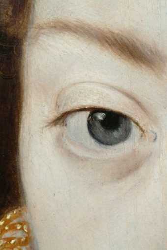 Fig.14 Detail of the sitter’s right eye and brow