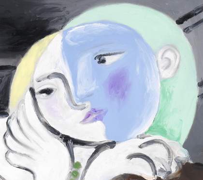 Detail of the woman’s face